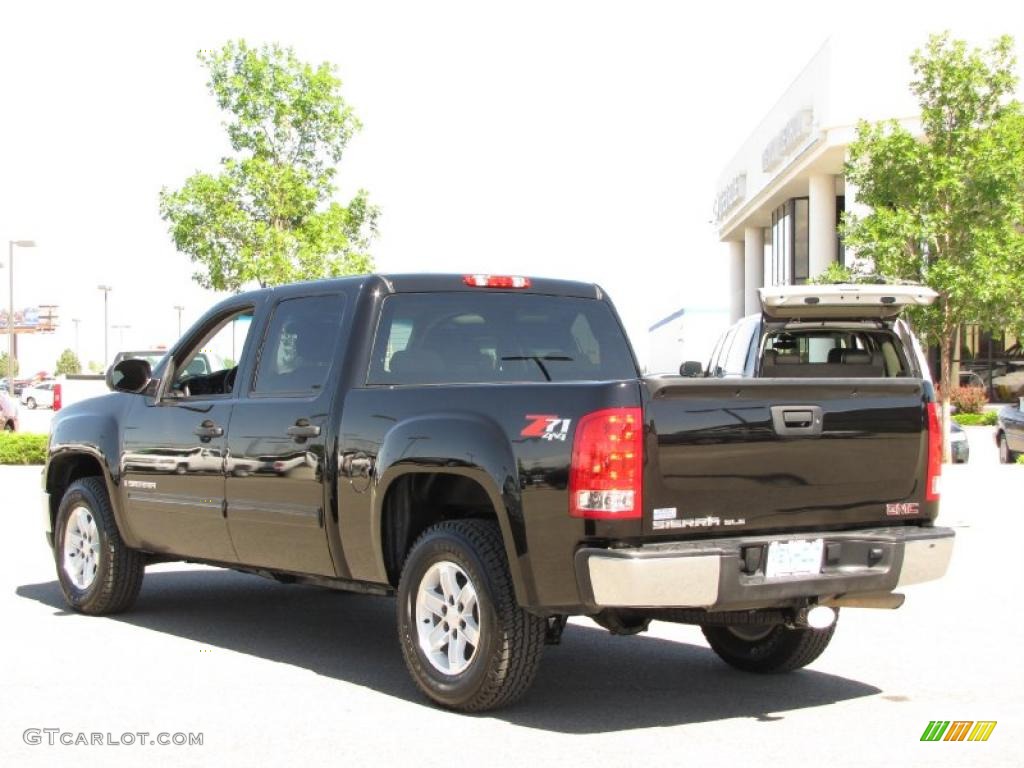 2008 Sierra 1500 SLE Crew Cab 4x4 - Onyx Black / Ebony photo #11