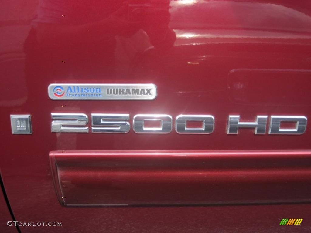2008 Sierra 2500HD SLT Crew Cab 4x4 - Dark Crimson Red Metallic / Dark Titanium photo #9