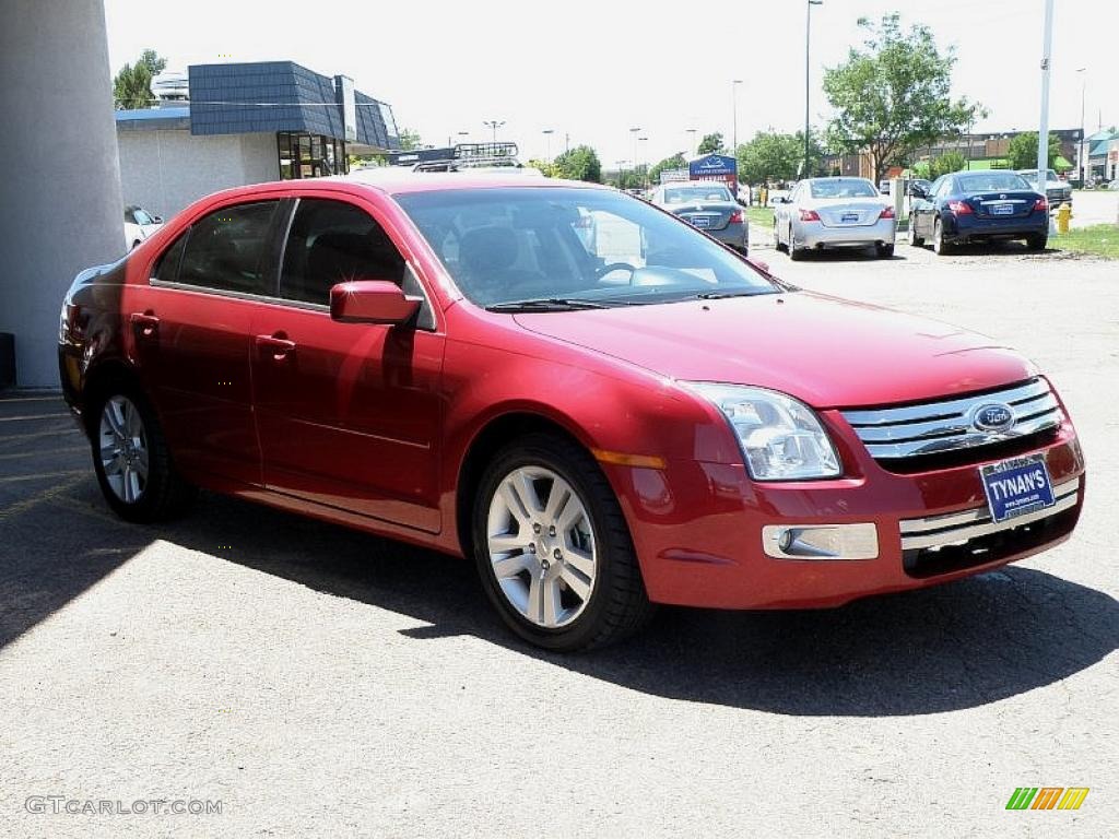 2008 Fusion SEL V6 AWD - Redfire Metallic / Charcoal Black photo #3