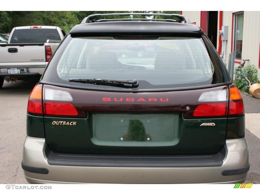 2003 Outback Wagon - Timberline Green Pearl / Beige photo #10