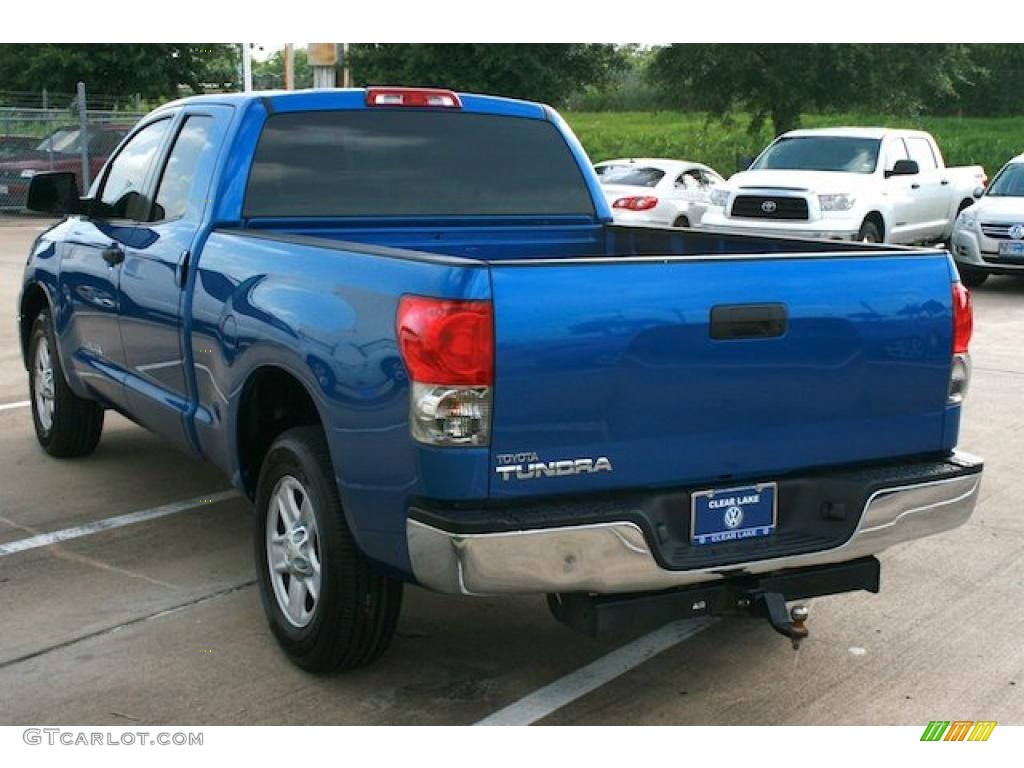 2008 Tundra Double Cab - Blue Streak Metallic / Beige photo #2