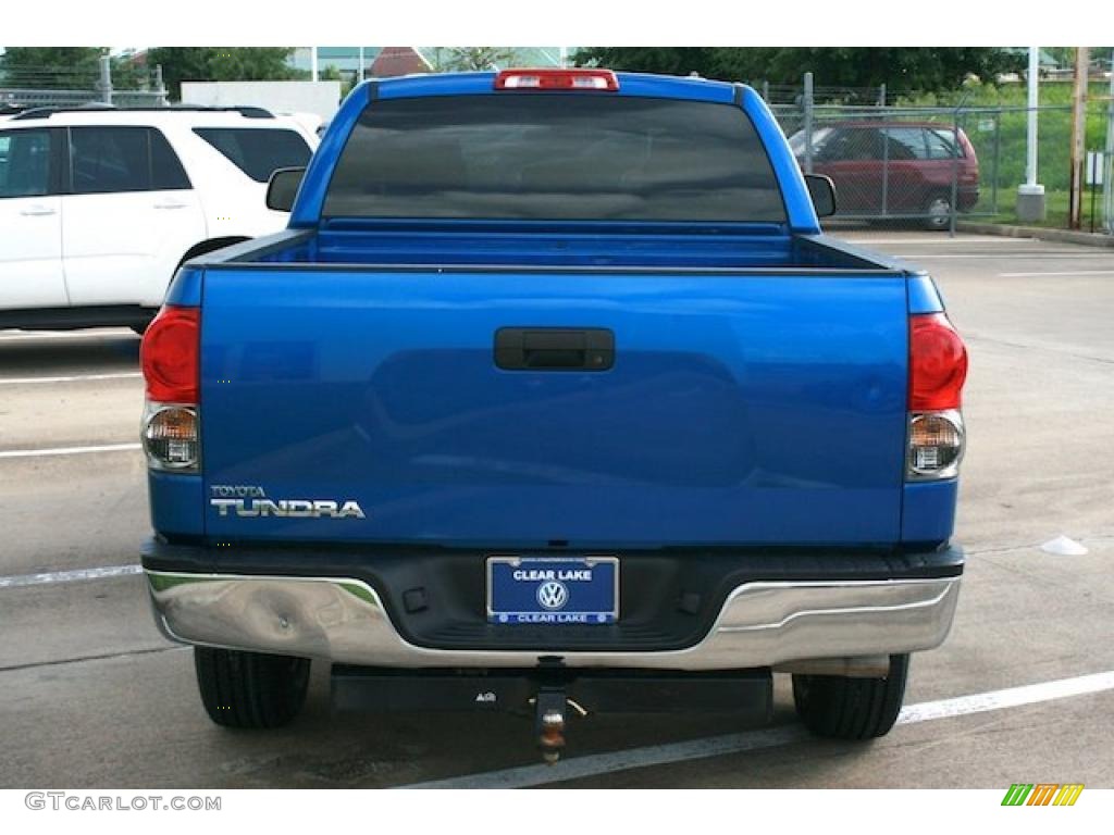 2008 Tundra Double Cab - Blue Streak Metallic / Beige photo #14