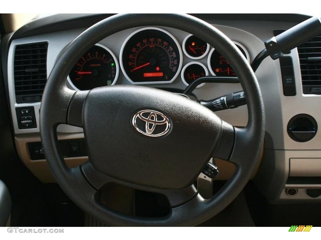 2008 Tundra Double Cab - Blue Streak Metallic / Beige photo #24