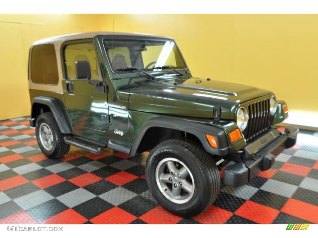 1998 Wrangler Sport 4x4 - Moss Green Pearl / Khaki photo #1