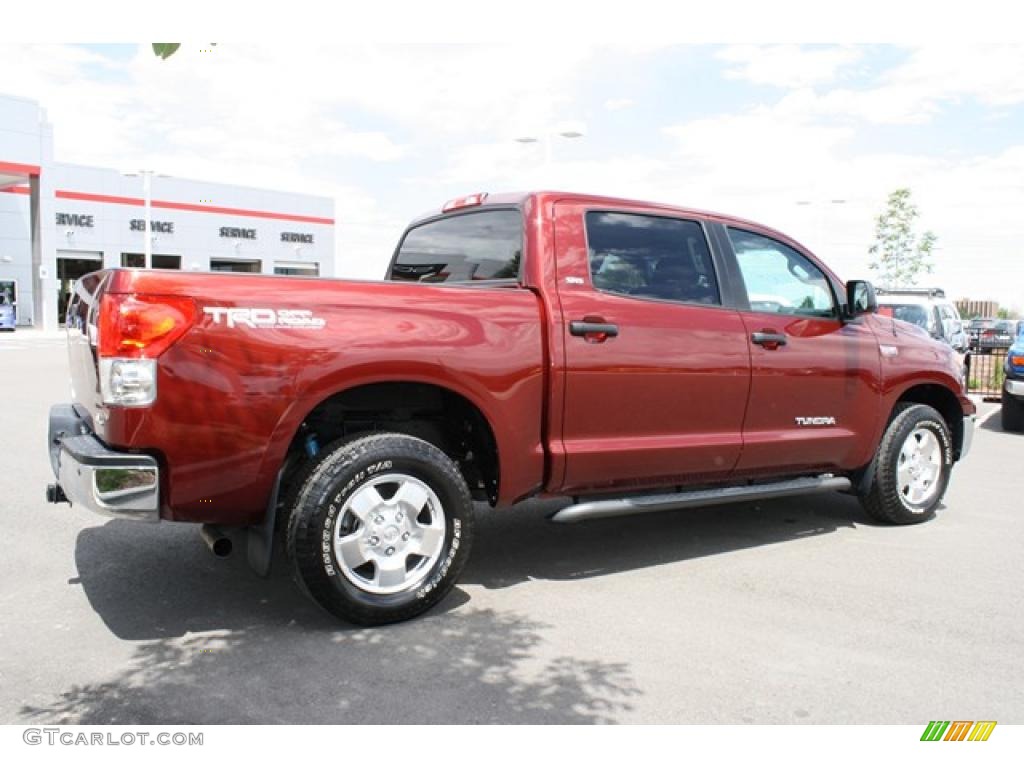 2008 Tundra TRD CrewMax 4x4 - Salsa Red Pearl / Graphite Gray photo #2