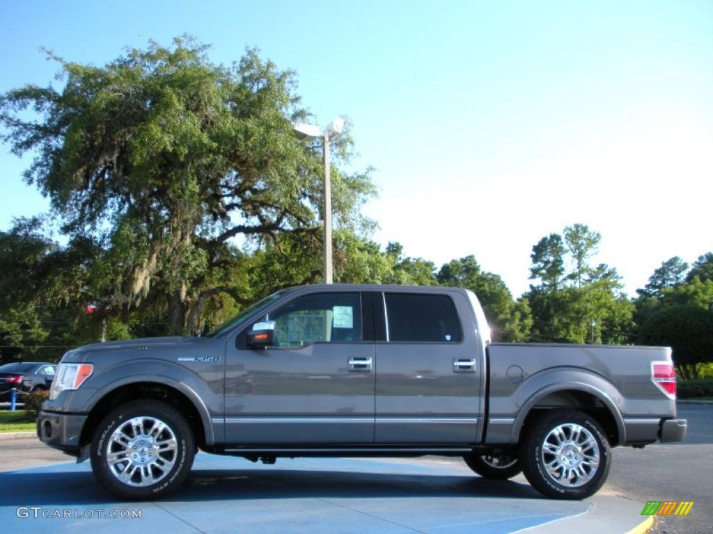 2010 F150 Platinum SuperCrew - Sterling Grey Metallic / Sienna Brown Leather/Black photo #2