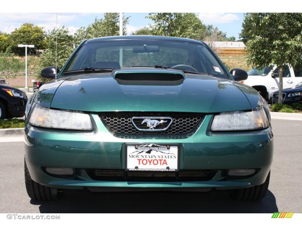 2001 Mustang GT Coupe - Dark Highland Green / Medium Parchment photo #6