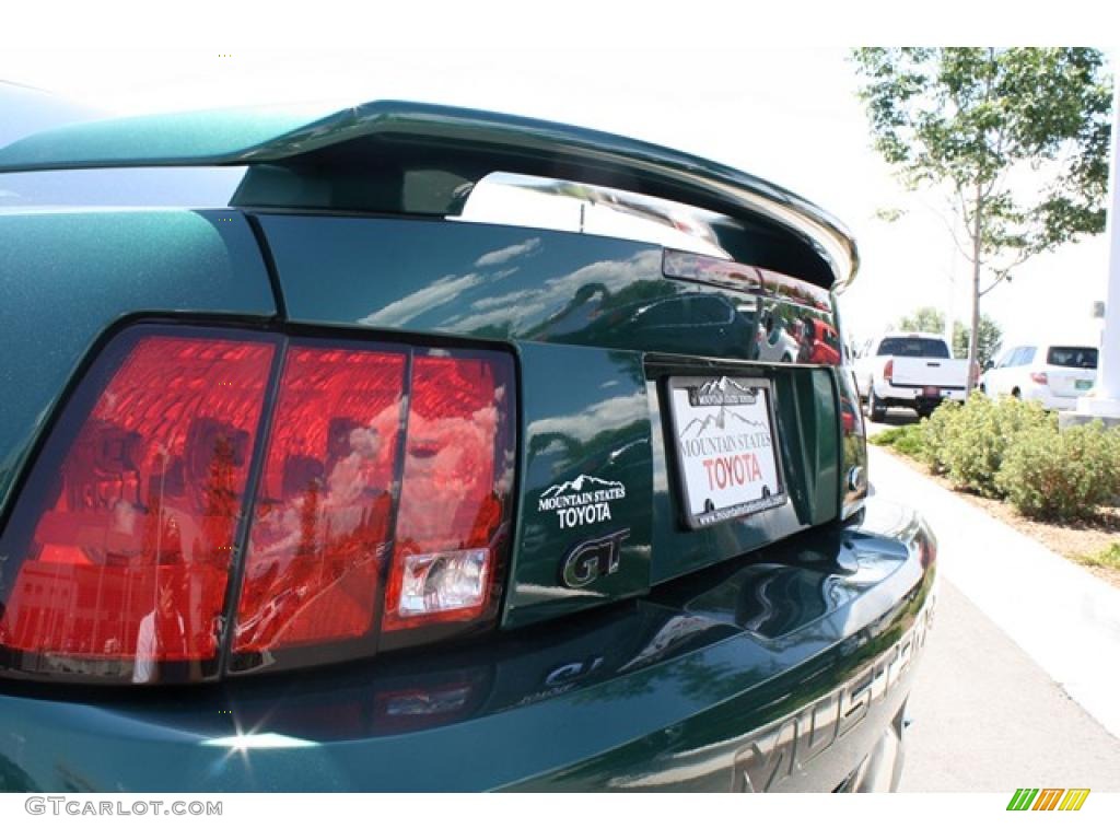 2001 Mustang GT Coupe - Dark Highland Green / Medium Parchment photo #27