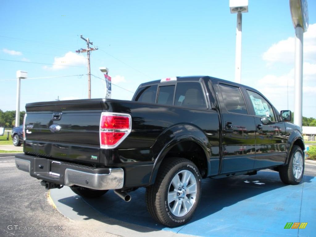2010 F150 Lariat SuperCrew - Tuxedo Black / Tan photo #3