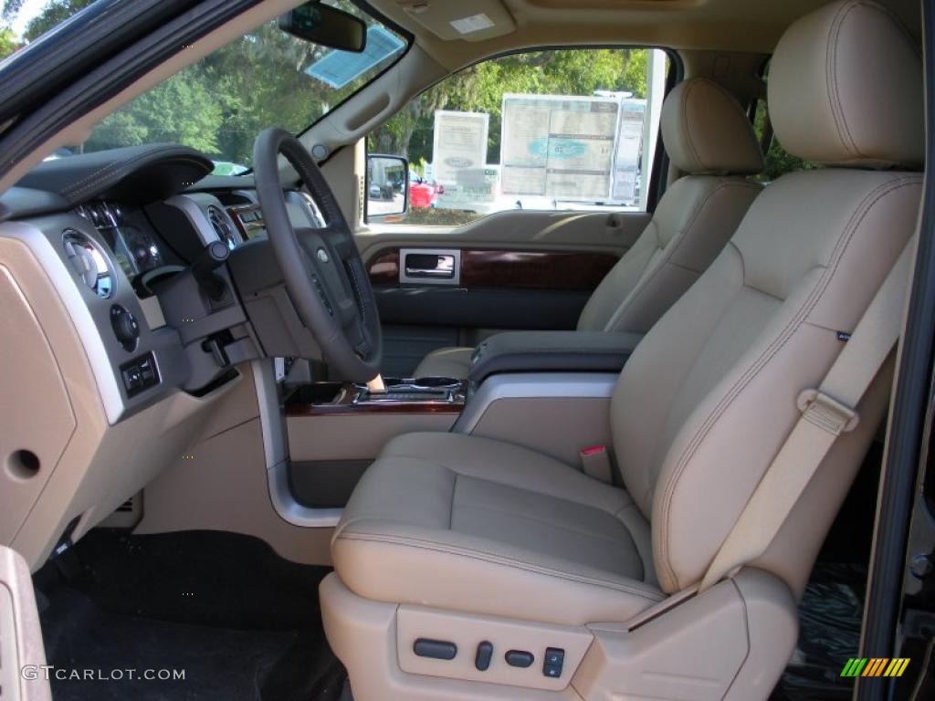 2010 F150 Lariat SuperCrew - Tuxedo Black / Tan photo #5