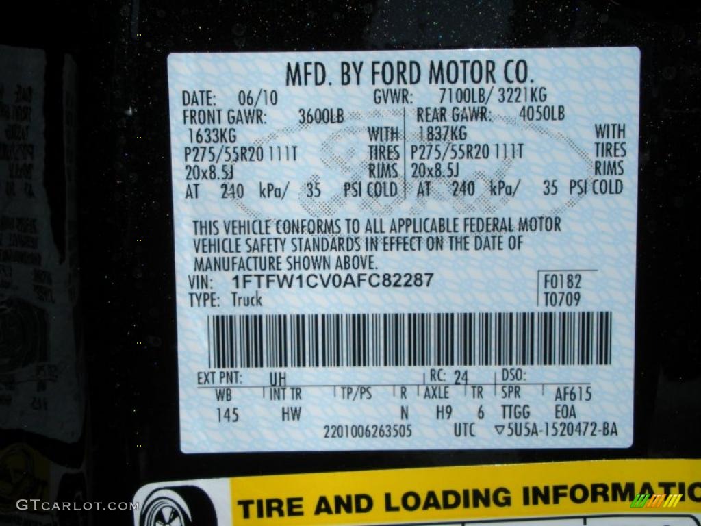 2010 F150 Lariat SuperCrew - Tuxedo Black / Tan photo #13