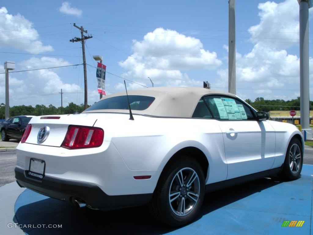 2011 Mustang V6 Premium Convertible - Performance White / Stone photo #3