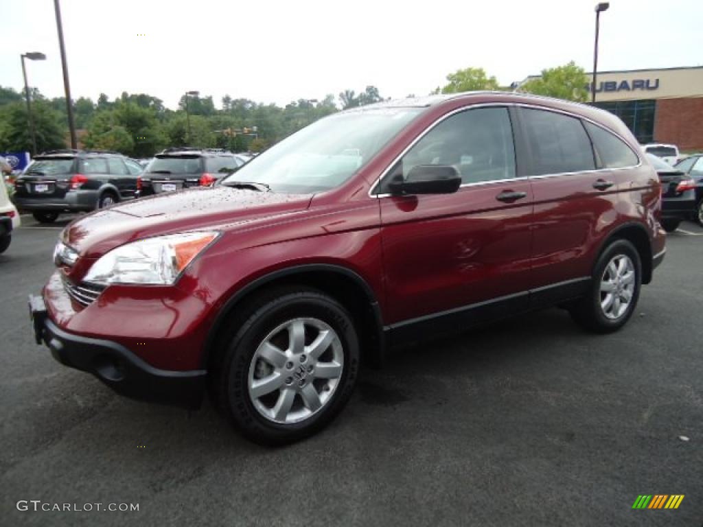 2009 CR-V EX 4WD - Tango Red Pearl / Gray photo #2