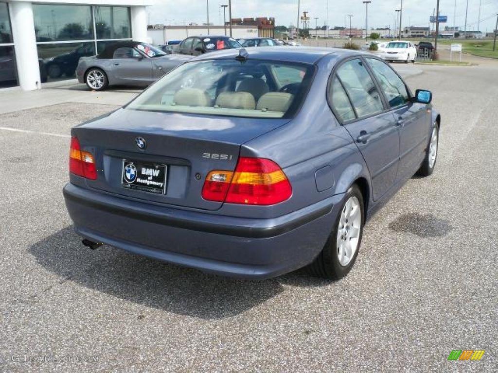 2005 3 Series 325i Sedan - Steel Blue Metallic / Sand photo #4