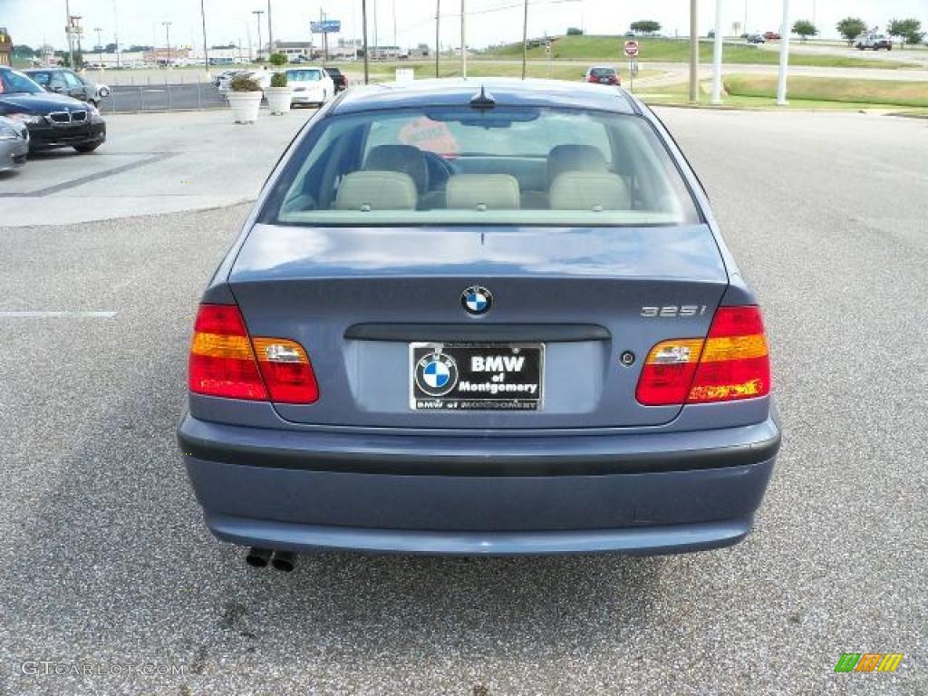 2005 3 Series 325i Sedan - Steel Blue Metallic / Sand photo #5