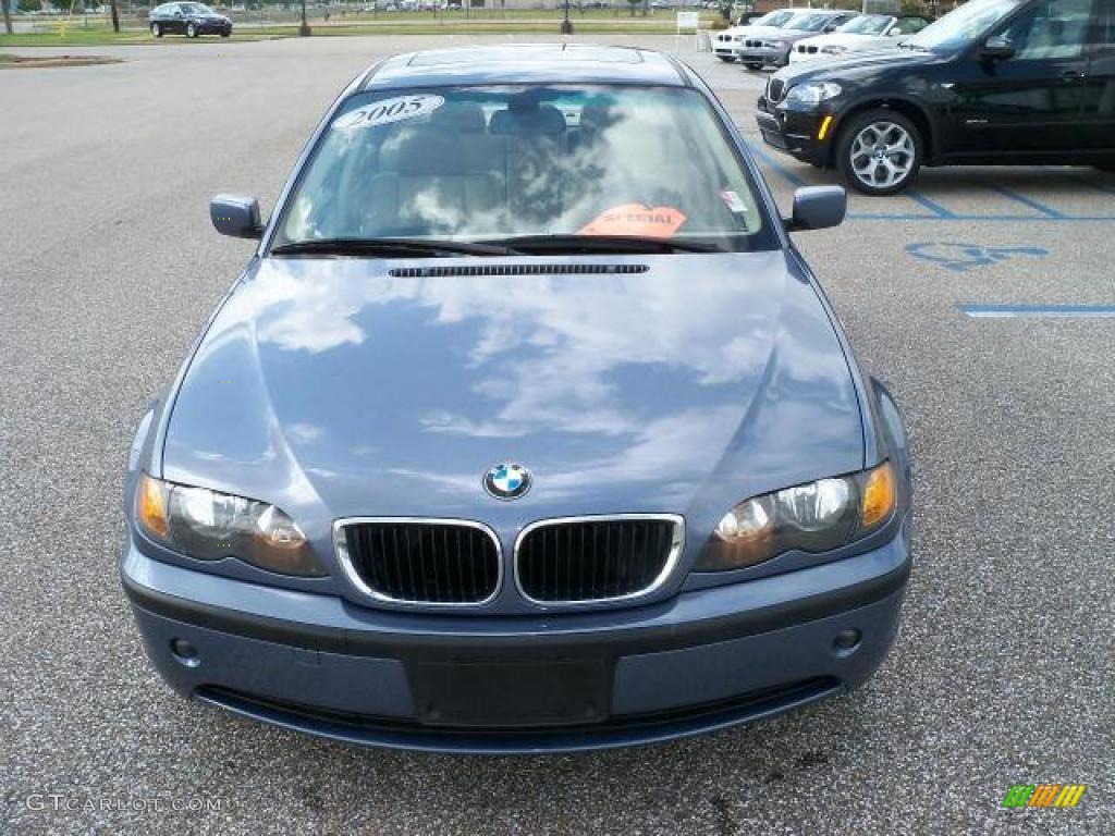 2005 3 Series 325i Sedan - Steel Blue Metallic / Sand photo #10