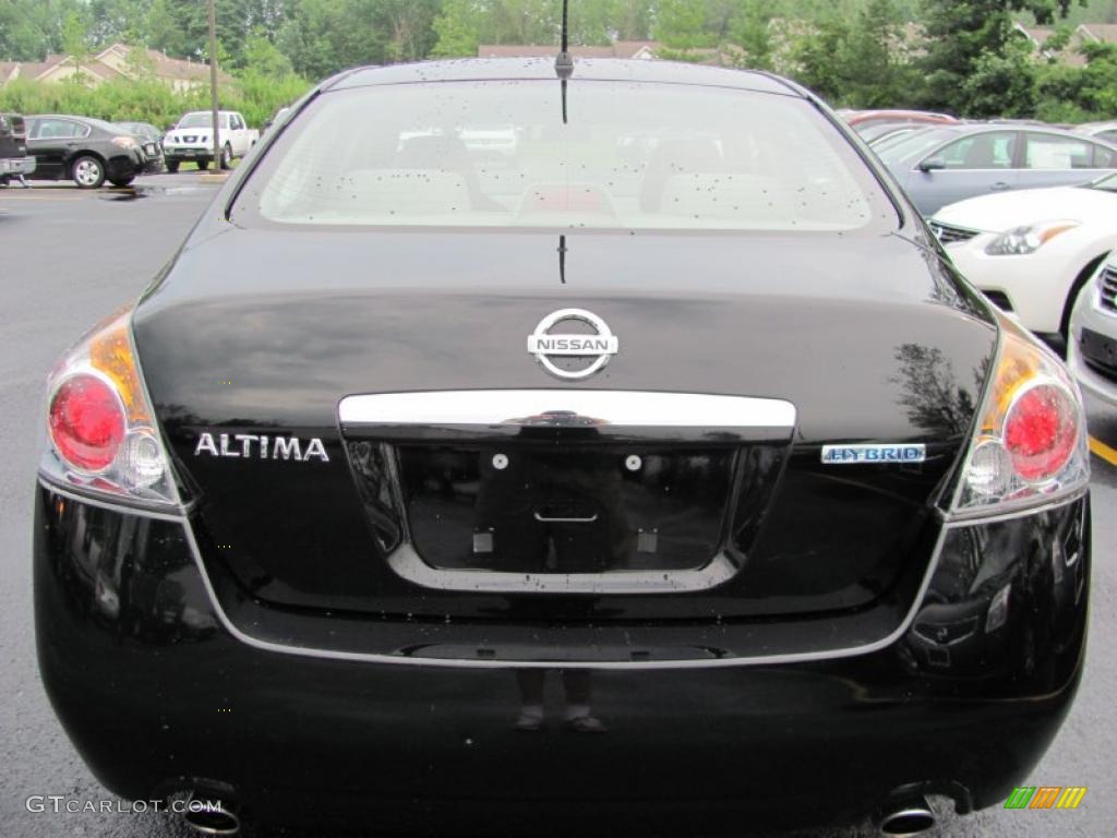 2009 Altima Hybrid - Super Black / Charcoal photo #15