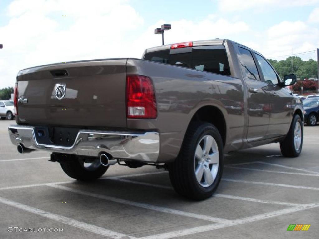 2010 Ram 1500 Big Horn Quad Cab - Austin Tan Pearl / Dark Slate/Medium Graystone photo #3