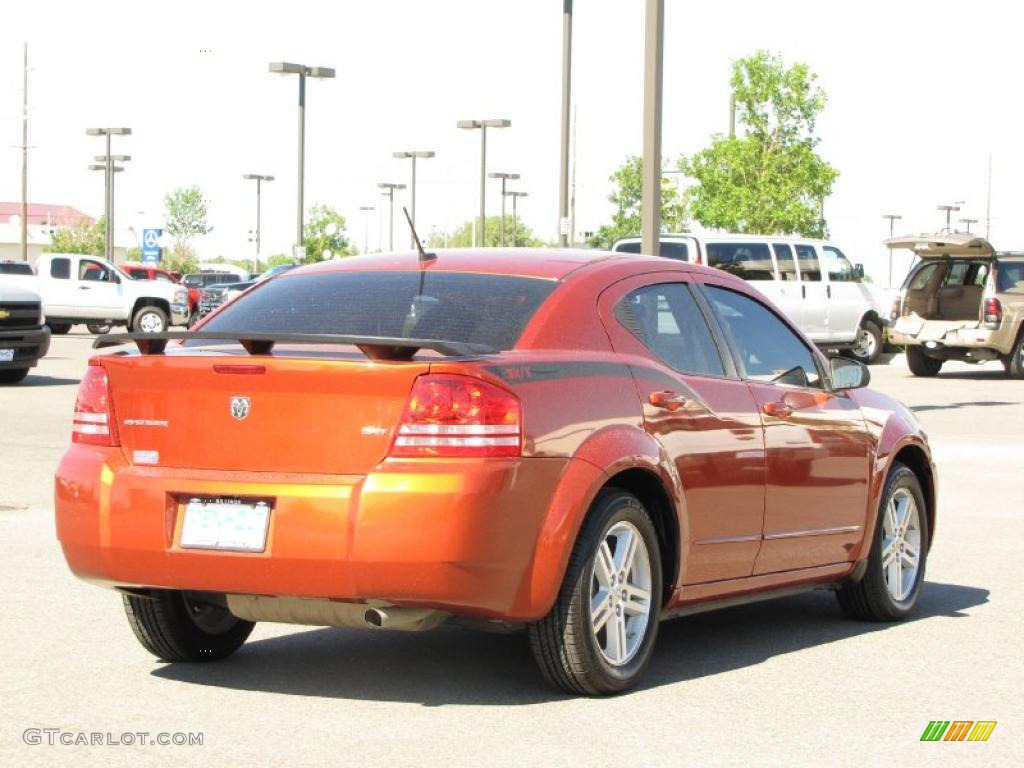 2008 Avenger SXT - Sunburst Orange Pearl / Dark Slate Gray/Light Slate Gray photo #3