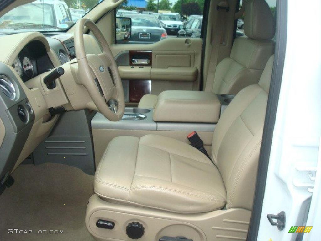 2006 F150 Lariat SuperCrew - Oxford White / Tan photo #9