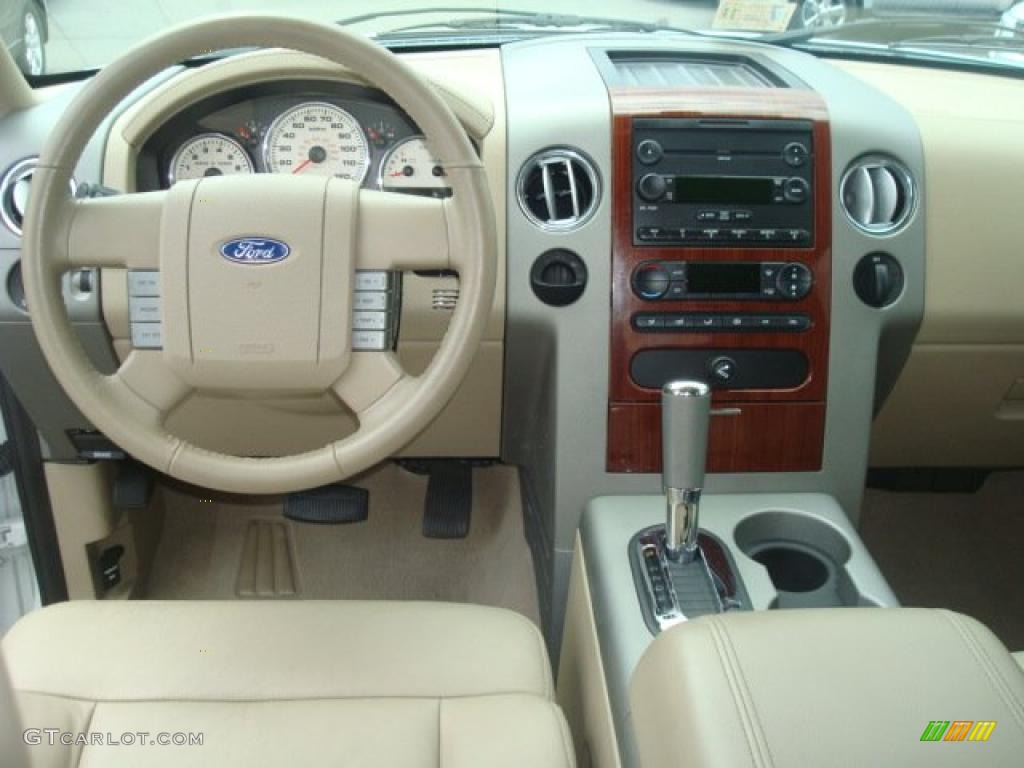2006 F150 Lariat SuperCrew - Oxford White / Tan photo #12