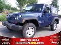 2010 Deep Water Blue Pearl Jeep Wrangler Sport 4x4  photo #1