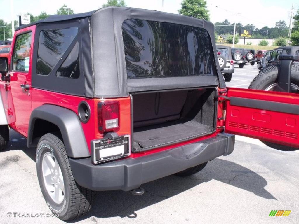 2010 Wrangler Sport 4x4 - Flame Red / Dark Slate Gray/Medium Slate Gray photo #8