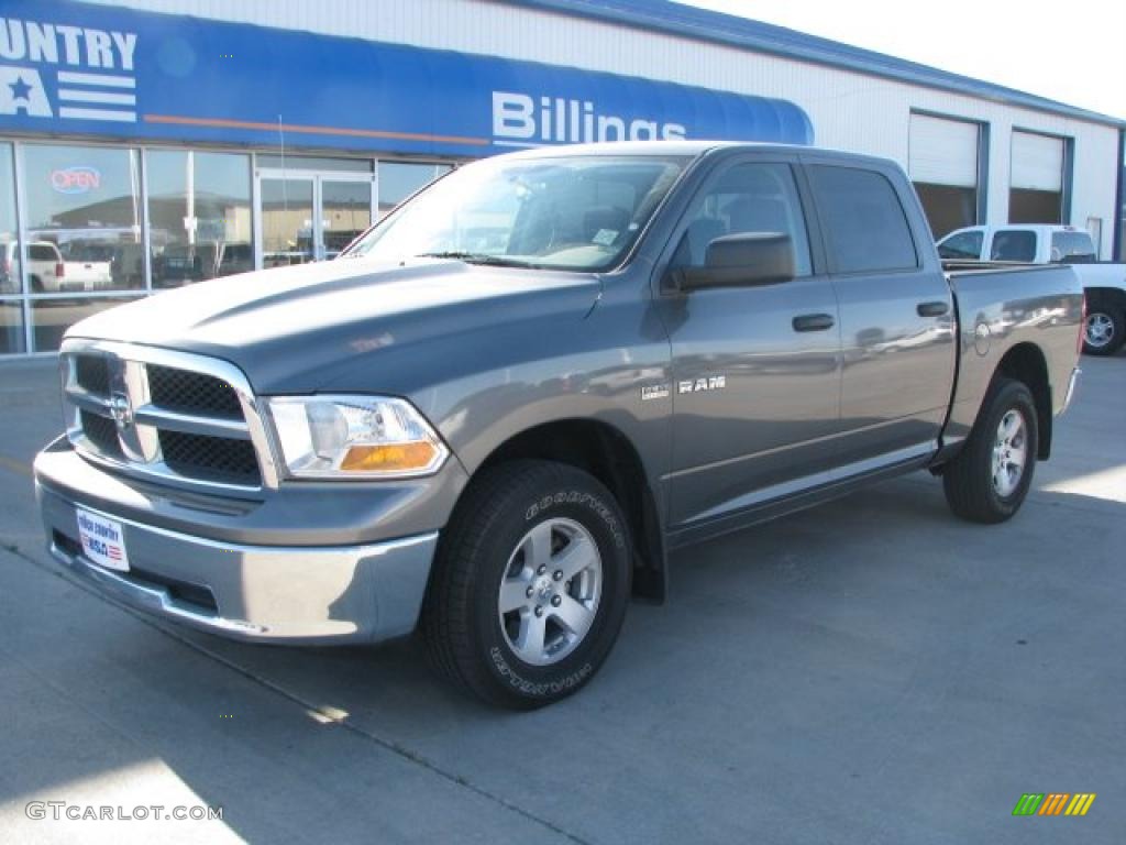 2009 Ram 1500 SLT Crew Cab 4x4 - Mineral Gray Metallic / Dark Slate/Medium Graystone photo #2