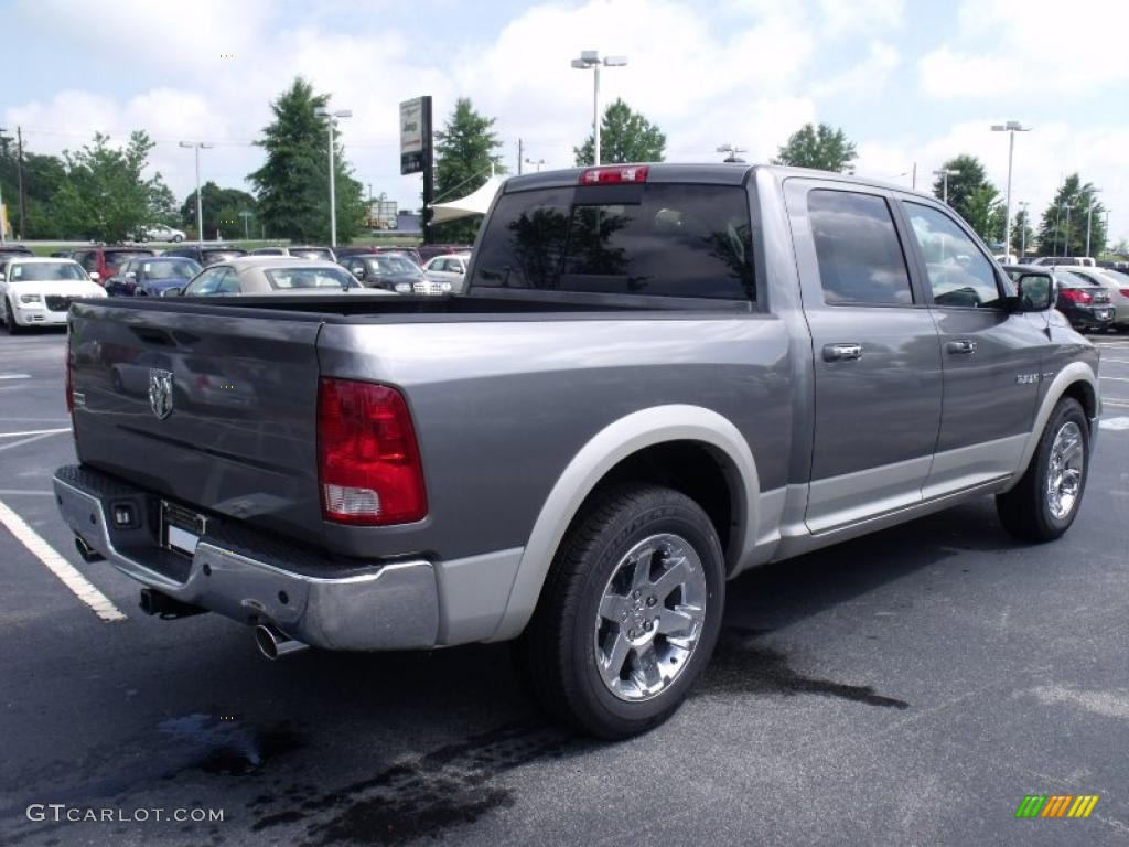 2010 Ram 1500 Laramie Crew Cab - Mineral Gray Metallic / Dark Slate Gray photo #3