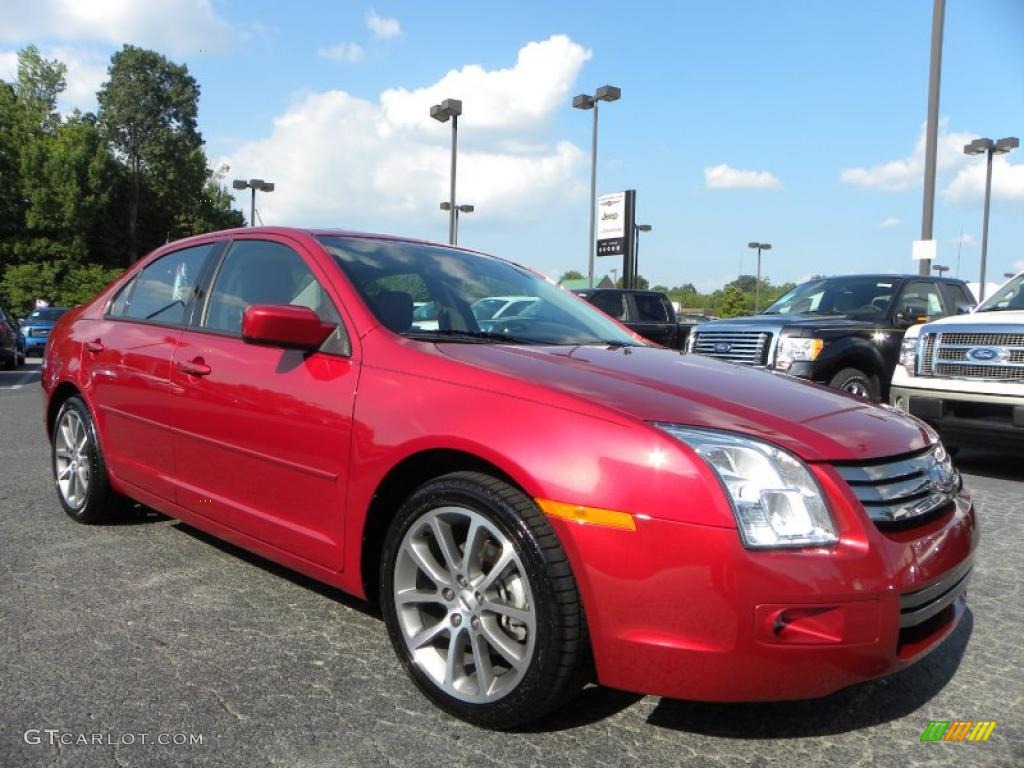 2009 Fusion SE - Redfire Metallic / Charcoal Black/Red Accents photo #1