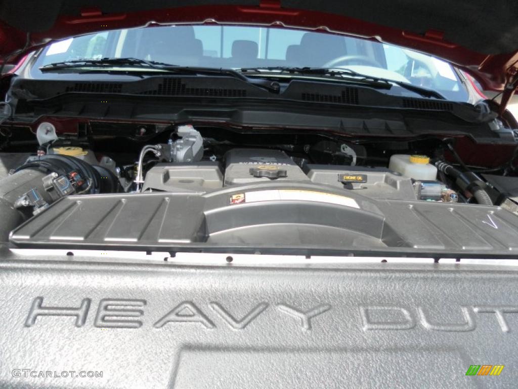 2010 Ram 3500 Big Horn Edition Crew Cab 4x4 Dually - Inferno Red Crystal Pearl / Dark Slate/Medium Graystone photo #24