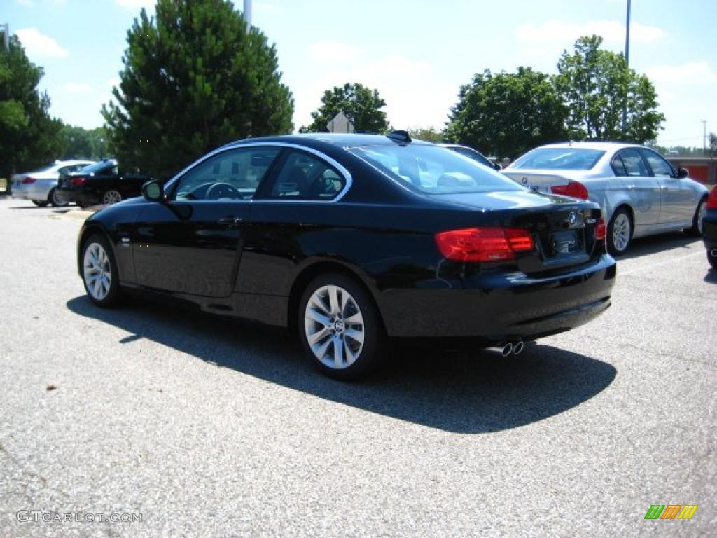 2011 3 Series 328i xDrive Coupe - Jet Black / Oyster/Black Dakota Leather photo #3