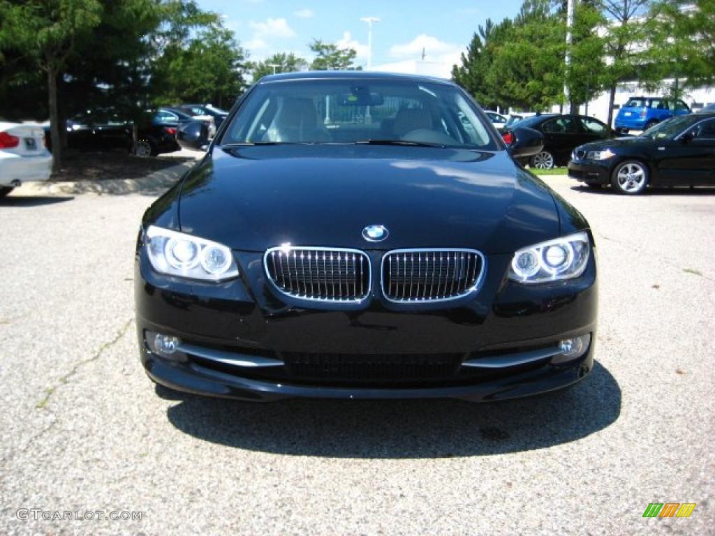 2011 3 Series 328i xDrive Coupe - Jet Black / Oyster/Black Dakota Leather photo #8