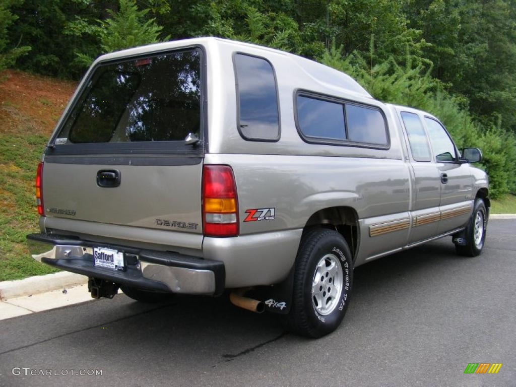 2001 Silverado 1500 LS Extended Cab 4x4 - Light Pewter Metallic / Graphite photo #5