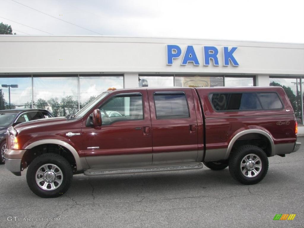 2006 F350 Super Duty King Ranch Crew Cab 4x4 - Dark Copper Metallic / Castano Brown Leather photo #33