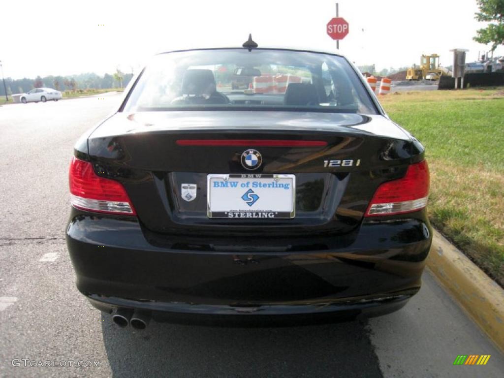 2008 1 Series 128i Coupe - Jet Black / Black photo #5