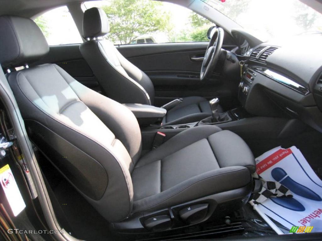 2008 1 Series 128i Coupe - Jet Black / Black photo #9
