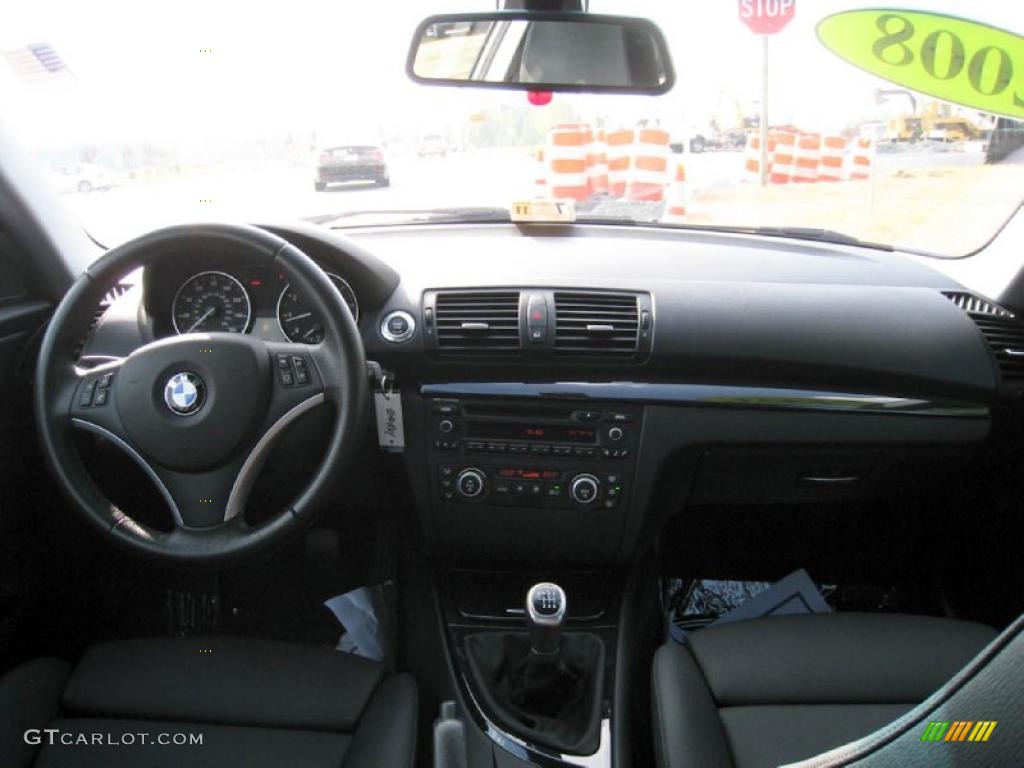 2008 1 Series 128i Coupe - Jet Black / Black photo #11