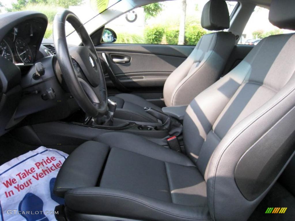 2008 1 Series 128i Coupe - Jet Black / Black photo #13