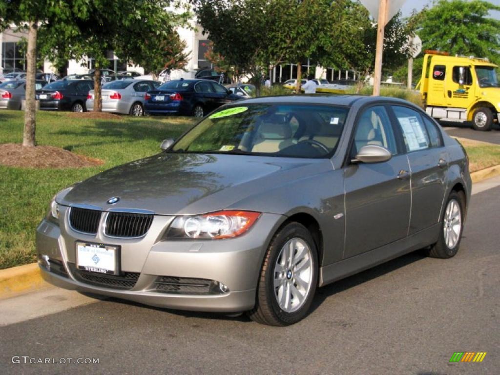 2007 3 Series 328xi Sedan - Platinum Bronze Metallic / Beige photo #2