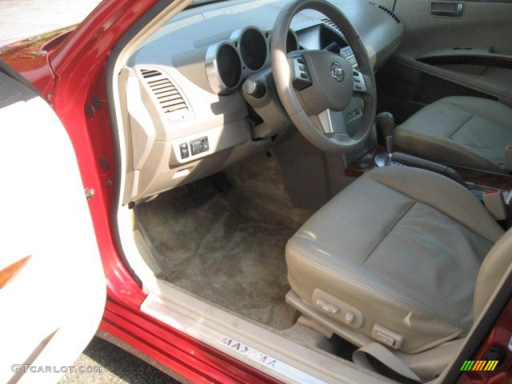 2004 Maxima 3.5 SL - Red Opulence / Cafe Latte photo #11