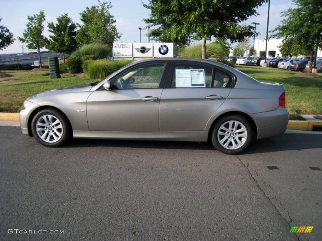 2007 3 Series 328xi Sedan - Platinum Bronze Metallic / Beige photo #3