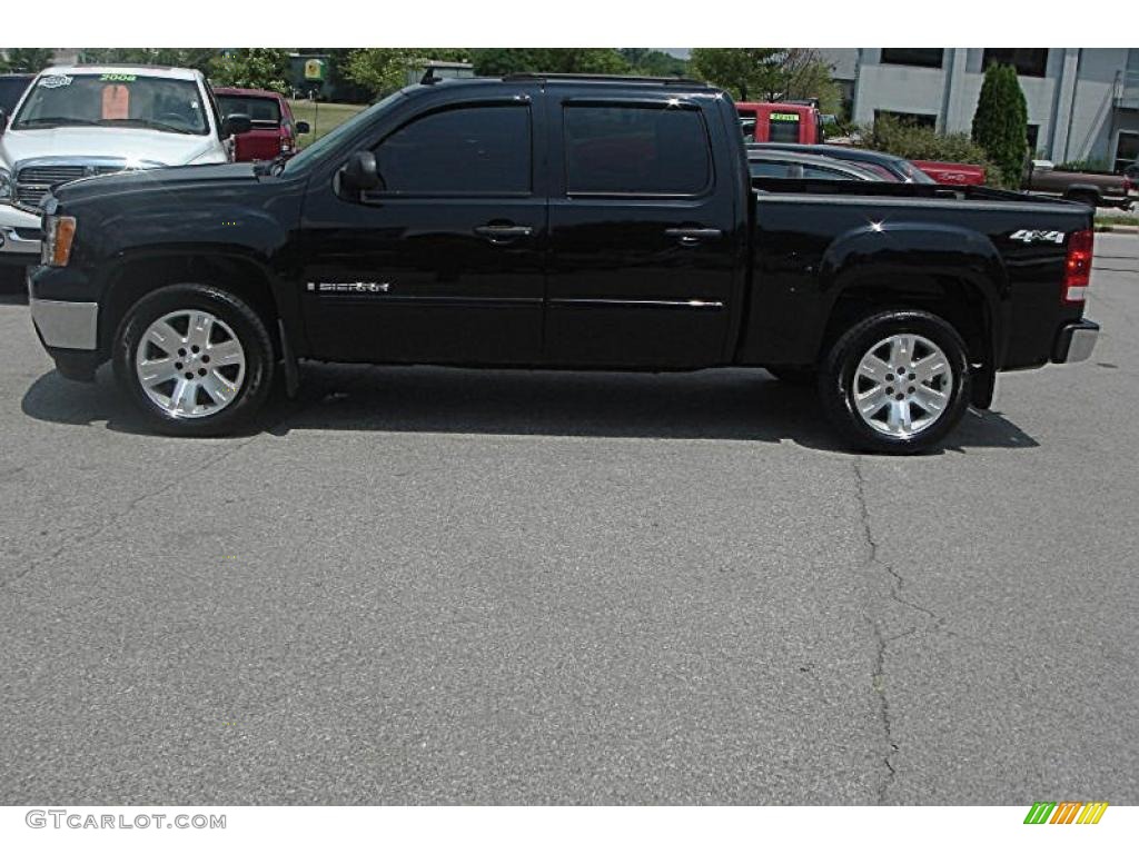 2008 Sierra 1500 SLE Crew Cab 4x4 - Onyx Black / Ebony photo #39