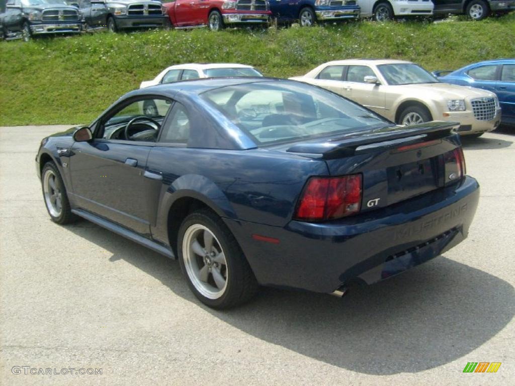 2001 Mustang GT Coupe - True Blue Metallic / Medium Graphite photo #3