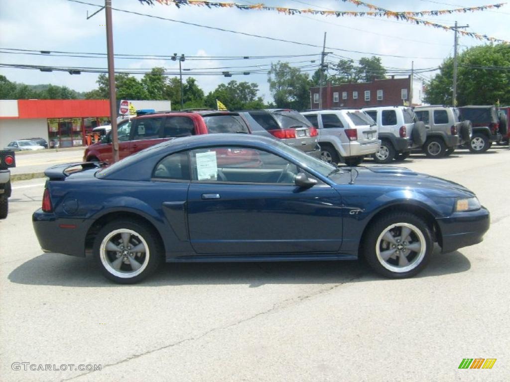 2001 Mustang GT Coupe - True Blue Metallic / Medium Graphite photo #6