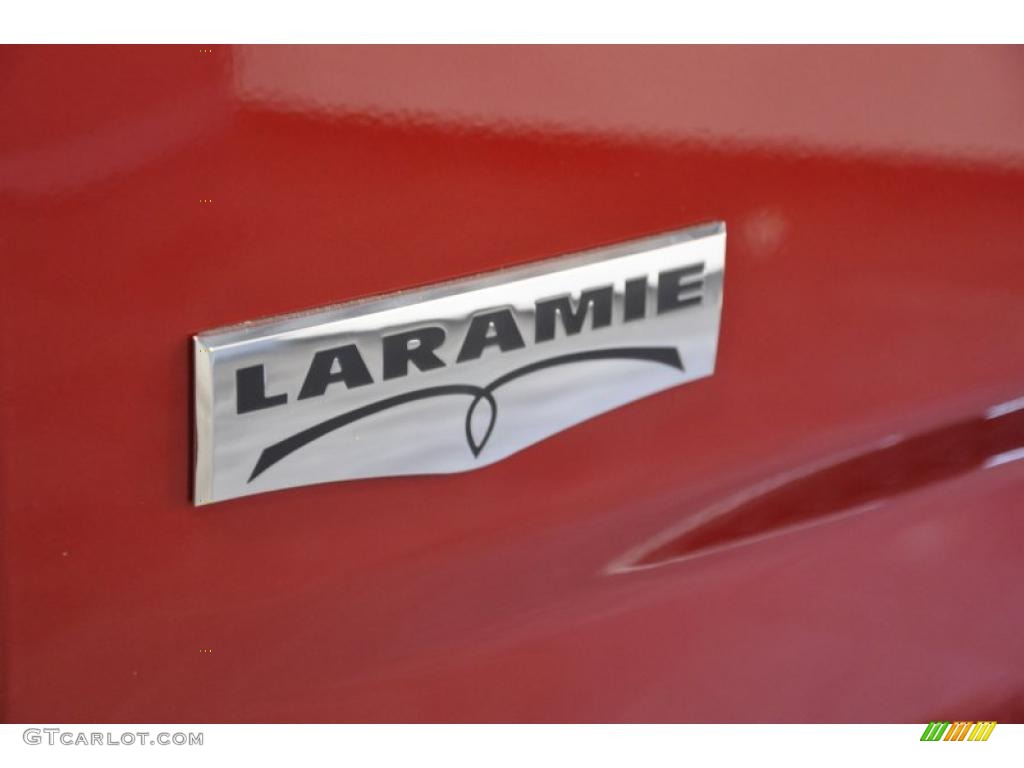 2010 Ram 1500 Laramie Crew Cab - Inferno Red Crystal Pearl / Light Pebble Beige/Bark Brown photo #5
