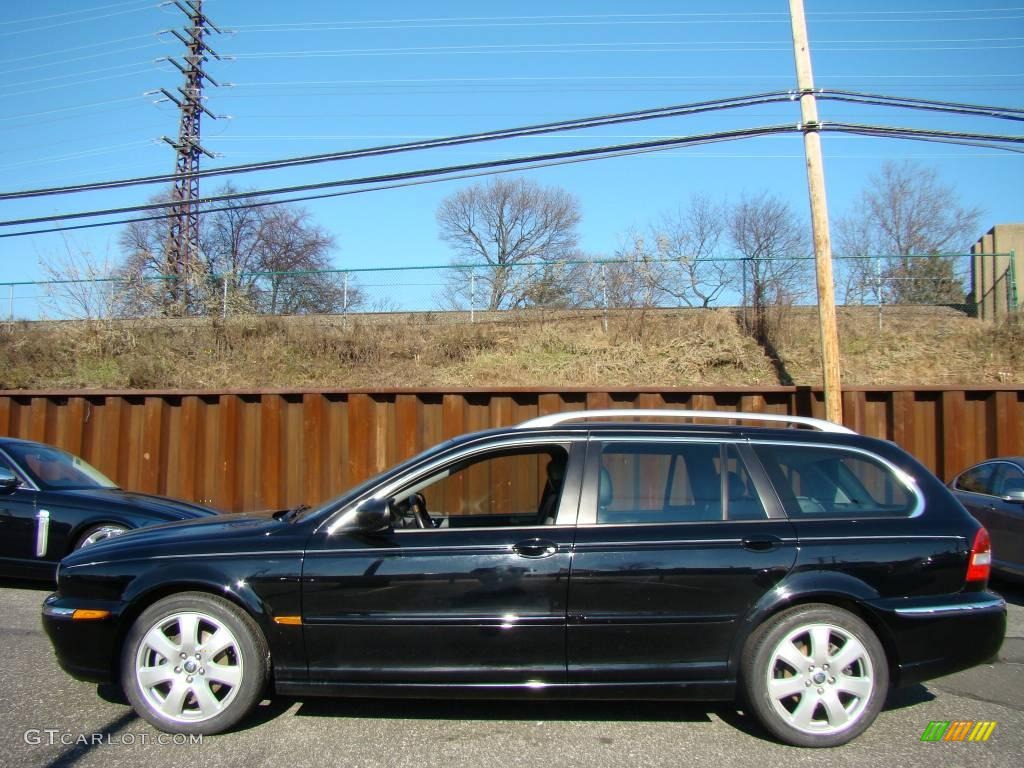 2005 X-Type 3.0 Sport Wagon - Ebony Black / Warm Charcoal photo #2