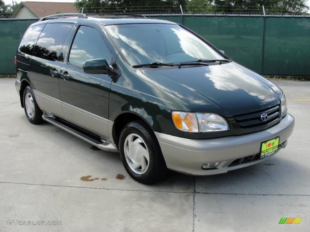 2002 Sienna XLE - Woodland Pearl / Gray photo #1