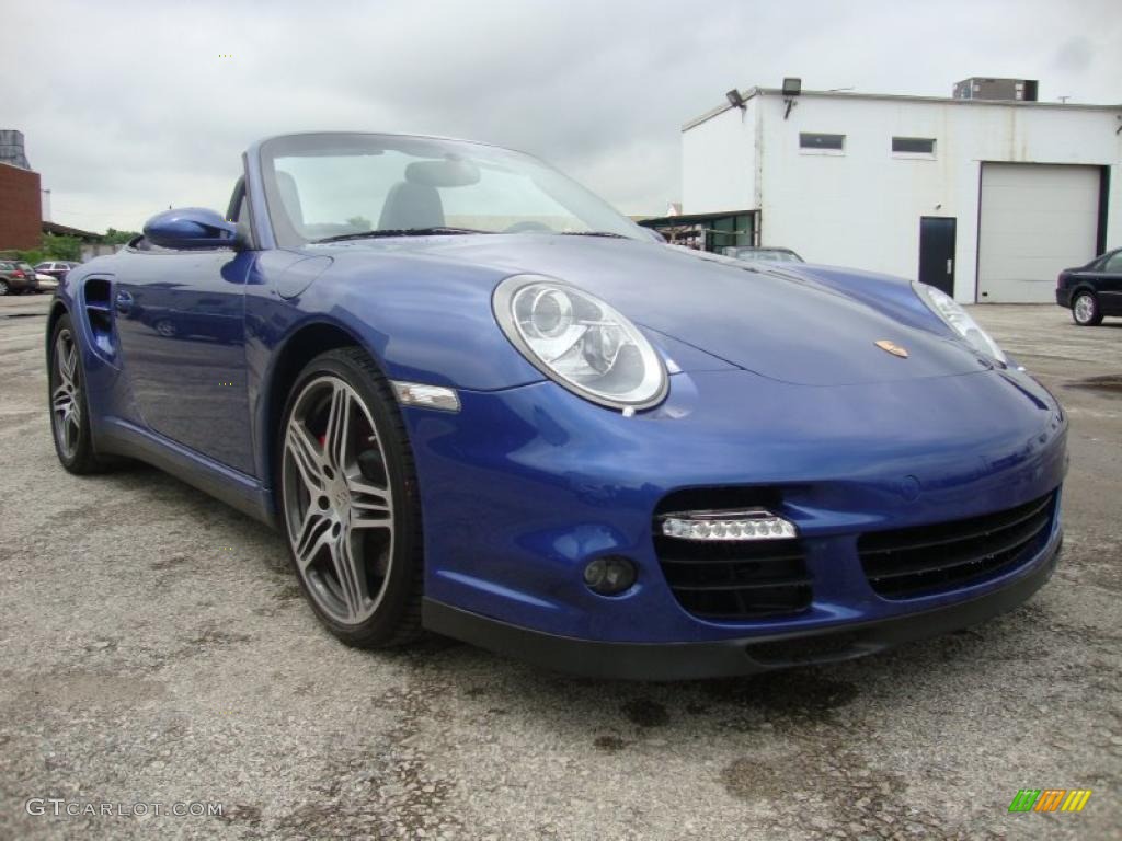 2008 911 Turbo Cabriolet - Cobalt Blue Metallic / Sea Blue photo #5