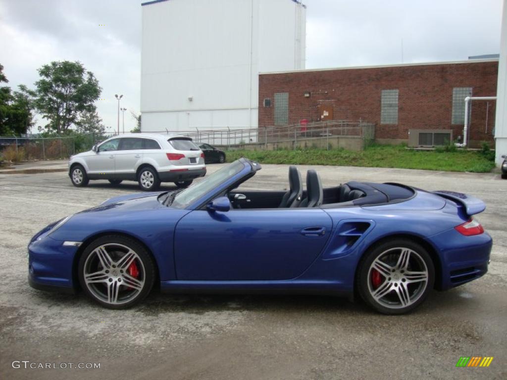2008 911 Turbo Cabriolet - Cobalt Blue Metallic / Sea Blue photo #11